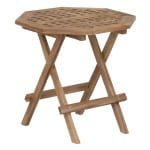 MUST Living Inklapbare Bijzettafel Owen Teakhout, 50 x 50cm - Naturel