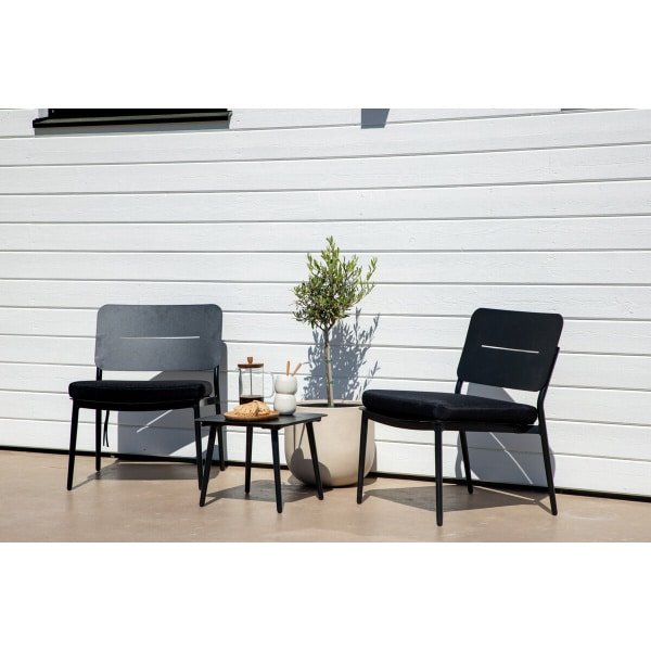 Nohr Outdoor Bijzettafel 'Adon' 40 x 40cm, kleur Zwart