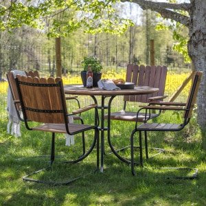 Nohr Outdoor Diningset 'Temisha' Polywood, kleur Naturel