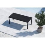 Nohr Tuintafel 'Cherice' 205 x 90cm, kleur Zwart