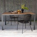 Nohr Tuintafel 'Erikka' 150 x 90cm, kleur Zwart