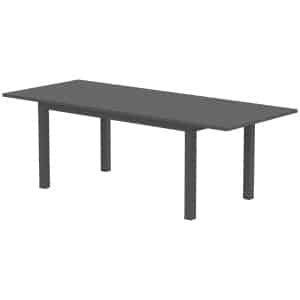 Outsunny Uitschuifbare Tuintafel Aluminium 160/220x90 cm Weerbestendig, Antislip Buffettafel Grijs