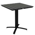 Outsunny terrastafel, duurzaam, voor 4 personen, weerbestendig aluminium frame, ideaal voor buiten, 70 x 70 x 76 cm, grijs | Aosom.nl