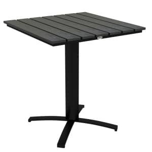 Outsunny terrastafel, duurzaam, voor 4 personen, weerbestendig aluminium frame, ideaal voor buiten, 70 x 70 x 76 cm, grijs | Aosom.nl