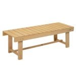 Outsunny tuinbank, 2-zits, duurzaam massief hout, weerbestendig, comfortabel design, 1,1 m, naturel | Aosom.nl