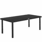 Outsunny tuinmeubelset, weerbestendige loungetafel voor buiten, duurzaam en stijlvol, 190 x 90 x 74 cm, ideaal voor elke tuin, zwart | Aosom.nl