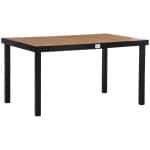 Outsunny tuintafel, duurzaam aluminium, geschikt voor 6 personen, weerbestendig, 140 x 90 x 74 cm, modern design, grijs | Aosom.nl