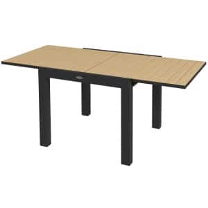 Outsunny tuintafel, weerbestendig, robuust en stijlvol, perfect voor buiten, 162 x 80 x 75 cm, geel | Aosom.nl