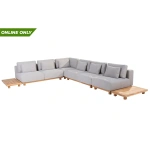 Paradiso loungeset groot met teak bijtafels