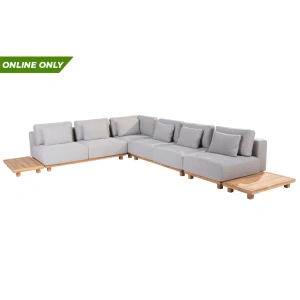 Paradiso loungeset groot met teak bijtafels