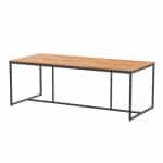 Quatro tafelframe Antracite met tafelblad Teak 220 x 95 cm 4SO - 4so