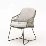 Sempre dining chair Anthracite Silver Grey with 2 cushions