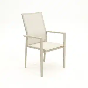 Stapelstoel Delia creme Hoge rug