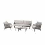 Alicante loungeset met Monroe coffeetafels antraciet 65 x 32 cm & 80 x 27 cm Taste - Taste