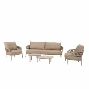 Calma loungeset met Monroe coffeetafels latte 65 x 32 cm & 80 x 27 cm Taste - Taste