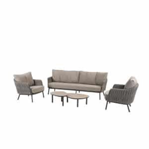 Cannes loungeset met Monroe coffeetafels terre 65 x 32 cm & 80 x 27 cm Taste - Taste