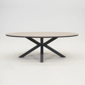 Edison tafel 220x115xH75 cm zwart/teak