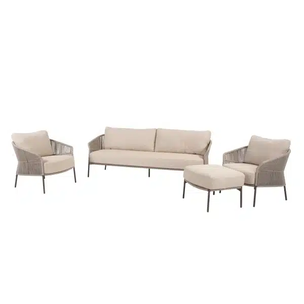 Florence loungeset 4-delig terre