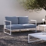 Kave Home 2-zits Tuinbank 'Comova' 150cm, kleur Blauw