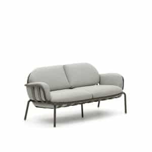 Kave Home 2-zits Tuinbank 'Joncols' 164cm, kleur Grijs/Groen
