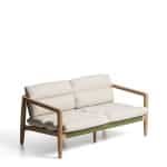 Kave Home 2-zits Tuinbank Menfi Acaciahout en touw, 136cm - Donkergroen