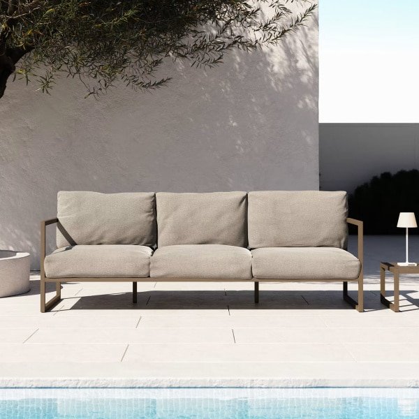 Kave Home 3-zits Tuinbank 'Comova' 225cm, kleur Groen