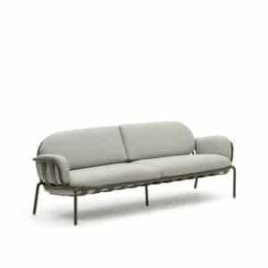 Kave Home 3-zits Tuinbank Joncols 224cm - Grijs/Groen