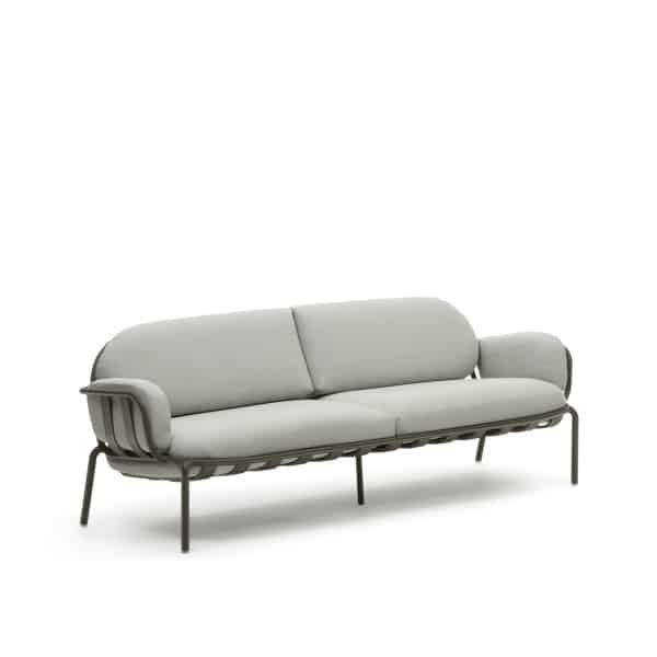 Kave Home 3-zits Tuinbank Joncols 224cm - Grijs/Groen