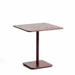 Kave Home Bistrotafel Brai Staal, 70 x 70cm - Donkerrood