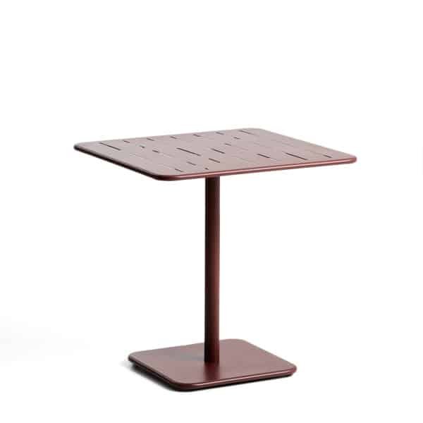 Kave Home Bistrotafel Brai Staal, 70 x 70cm - Donkerrood