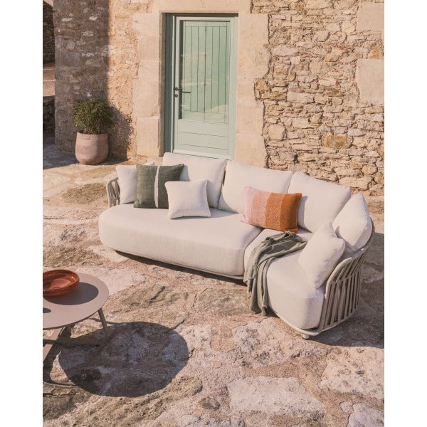 Kave Home Loungeset Osani Met 2-zits en ronde module - Beige/Taupe