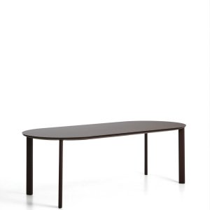 Kave Home Ovale Tuintafel Erice 230 x 100cm - Bruin