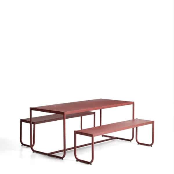 Kave Home Picknickset Sotil 183 x 83cm - Granaat