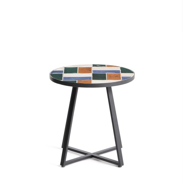 Kave Home Ronde Bijzettafel Tella 45cm - Meerkleurig