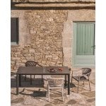 Kave Home Tuintafel Anafi Gesinterde steen, 180 x 90cm - Donkergrijs