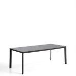 Kave Home Tuintafel Anafi Gesinterde steen, 220 x 100cm - Donkergrijs