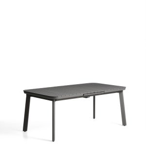 Kave Home Uitschuifbare Tuintafel Izola 185/235 x 100cm - Donkergrijs