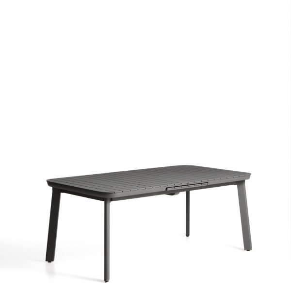 Kave Home Uitschuifbare Tuintafel Izola 185/235 x 100cm - Donkergrijs
