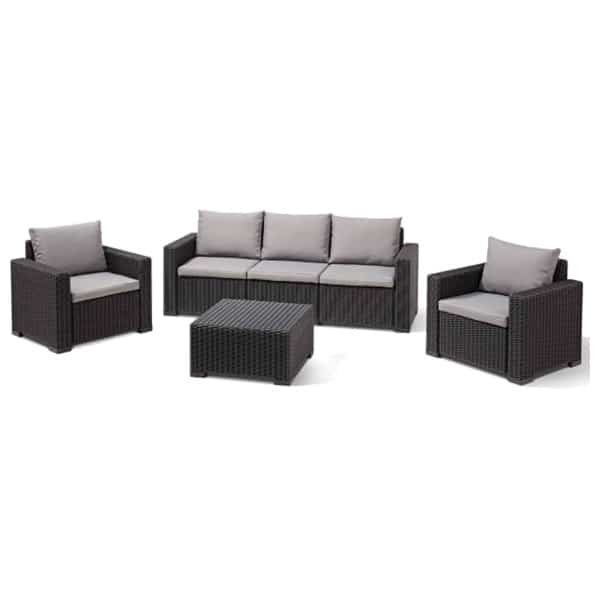 Keter Loungeset California Dale (4-delig) (Antraciet)