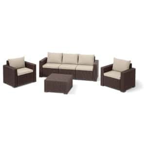 Keter Loungeset California Dale (4-delig) (Bruin)