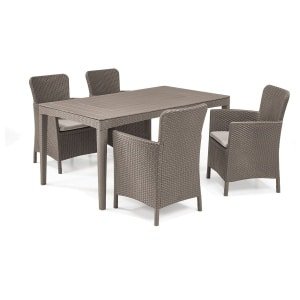 Keter Tuinset Miami-Girona (5-delig, Cappuccino)