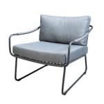Moledo lounge chair aluminium dark grey/rope dark grey/mixed grey AW Yoi - Yoi