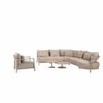 Mykonos loungeset met Boaz coffeetafels latte dia. 60 & dia. 80 cm 4SO - 4so