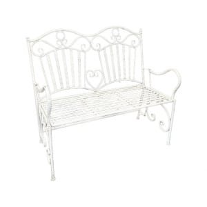 Romantische Tuinbank Ijzer Wit 110 cm Buitengewoon de Boet - Buitengewoon de boet