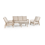 Sevilla loungeset champagne met 3-zits loungebank Tierra Outdoor - Tierra outdoor