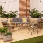 Sintra set wicker 186x80x82 cm naturel Decoris - Decoris