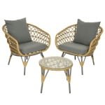 Sintra set wicker 80x80x82 cm naturel Decoris - Decoris