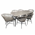 Diningset Cossato Biella Grey Oosterik Home - Oosterik home