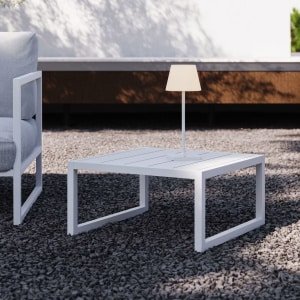 Kave Home Outdoor Bijzettafel 'Comova' 60 x 60cm, kleur Wit