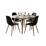 Kristianstad dining chair acacia teak look/black Eurofar - Eurofar